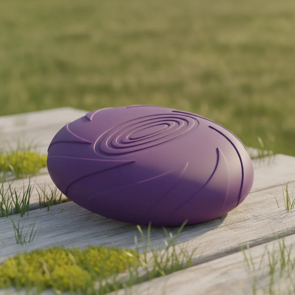 Frisbee en silicone souple pour chien, coloris violet