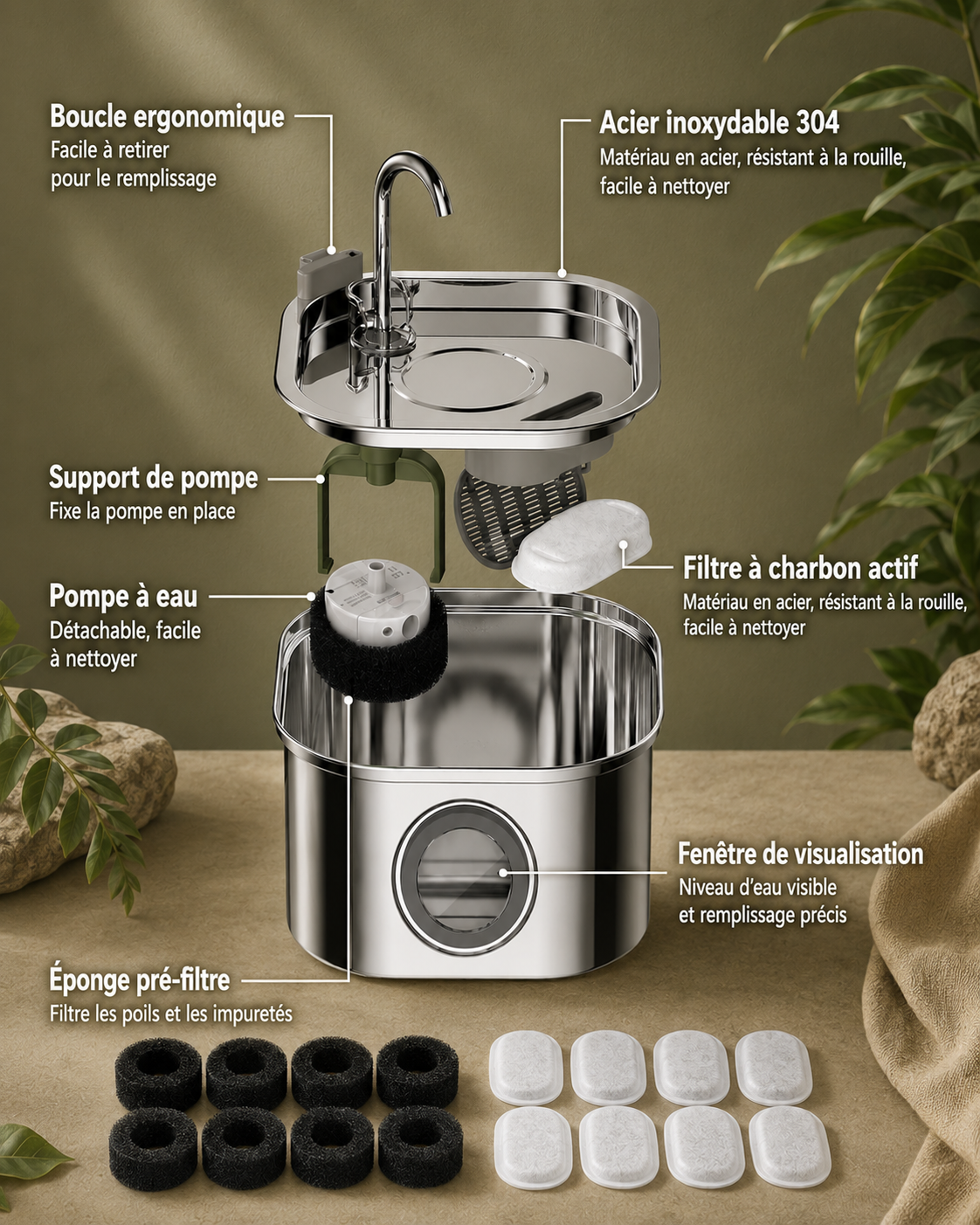 Fontaine à Eau Automatique pour Chat